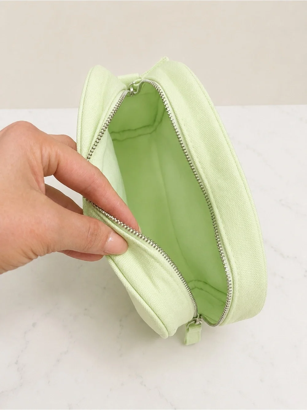RARE Y2K PRADA Green Infusions Canvas Cosmetics Pouch/Make-up Bag, LIKE NEW
